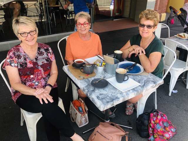 Moreen Wood, Jenny Eames and Cathy Clarkson in Albury
