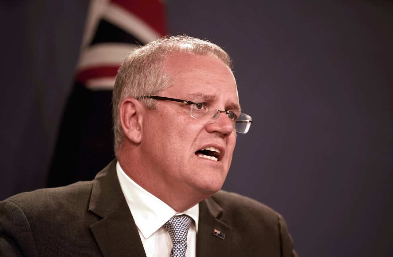 Prime Minister Scott Morrison speaks during a press conference in Sydney, Saturday, November 10, 2018.