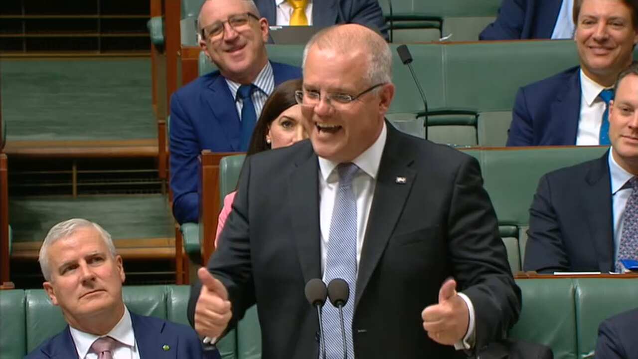 Scott Morrison impersonated Borat as he attacked Labor's climate change policy. 