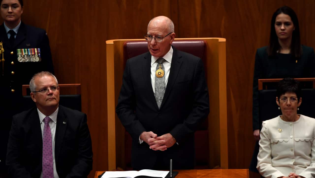 The former defence force chief takes on the role after Sir Peter Cosgrove's five-year commission.