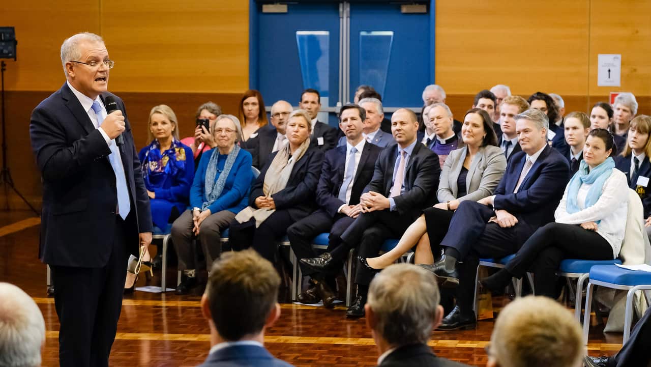 Scott Morrison was at the Menzies Research Centre event in Albury where Sir Robert Menzies founded the Liberal Party in 1944.