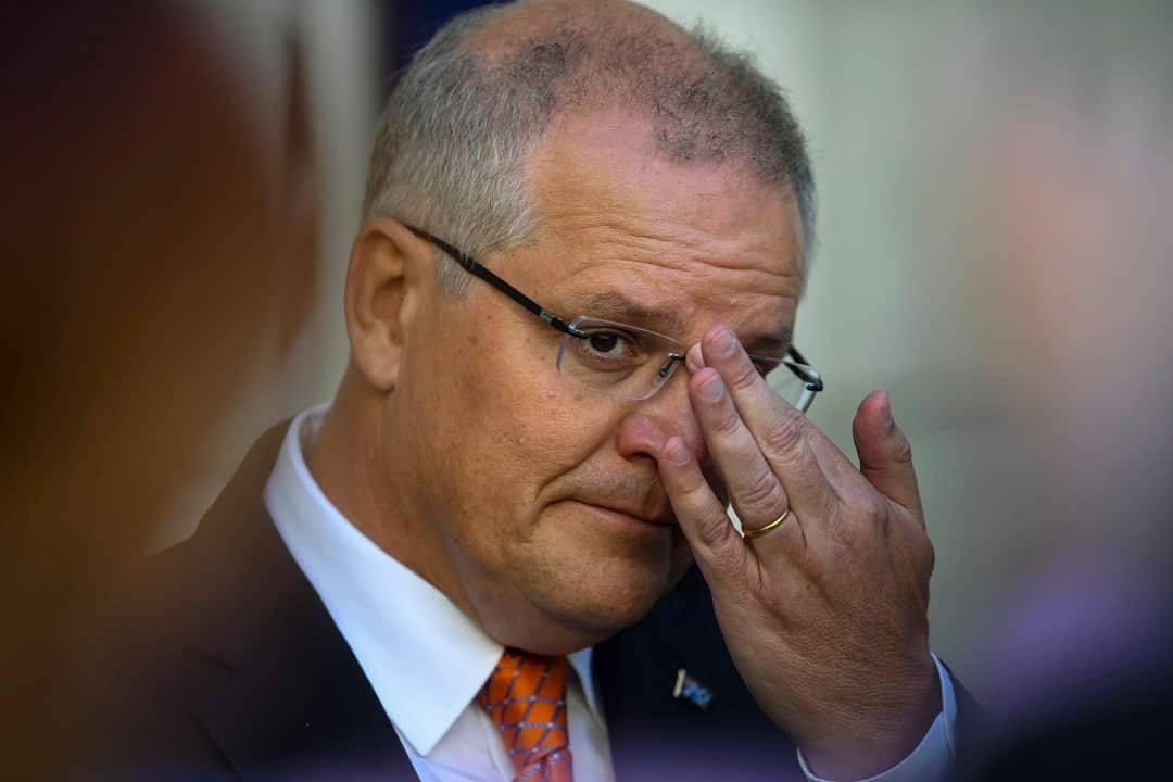 Australian Prime Minister Scott Morrison speaks to the media during a press conference at Parliament House in Canberra, Wednesday, February 13, 2019. (AAP Image/Lukas Coch) NO ARCHIVING
