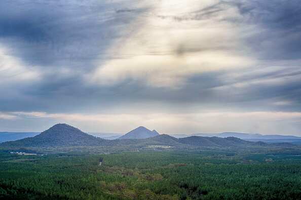 The heritage-listed national park is located 70 km north of Brisbane and is a popular spot for hikers and walkers.