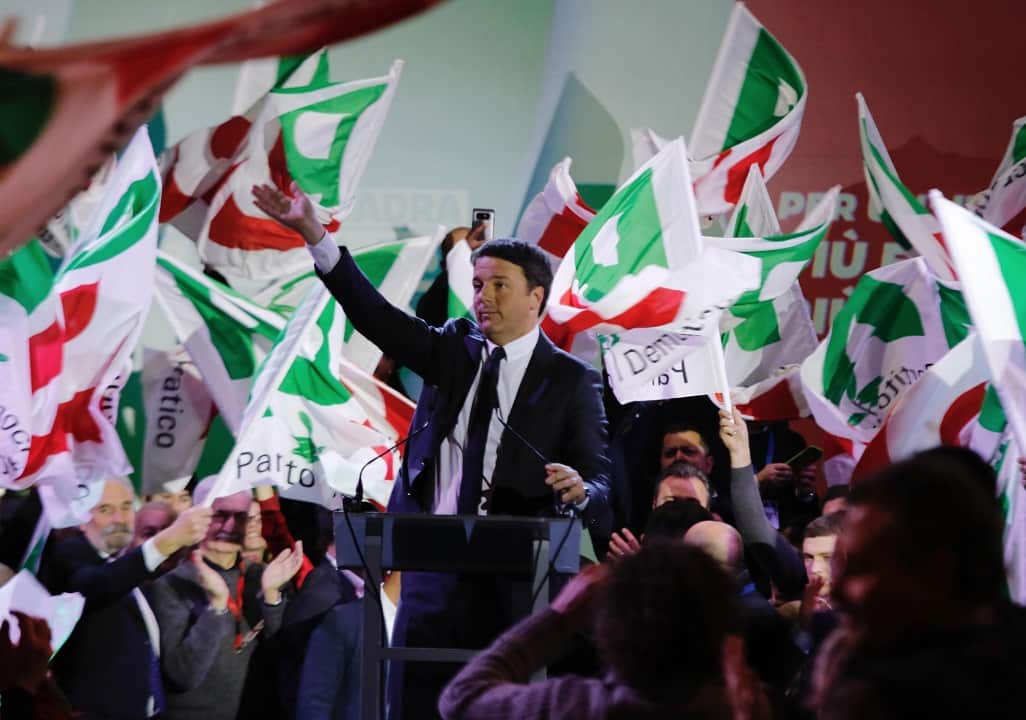 Secretary of 'Partito Democratico' (Democratic Party) and former Prime Minister Matteo Renzi.