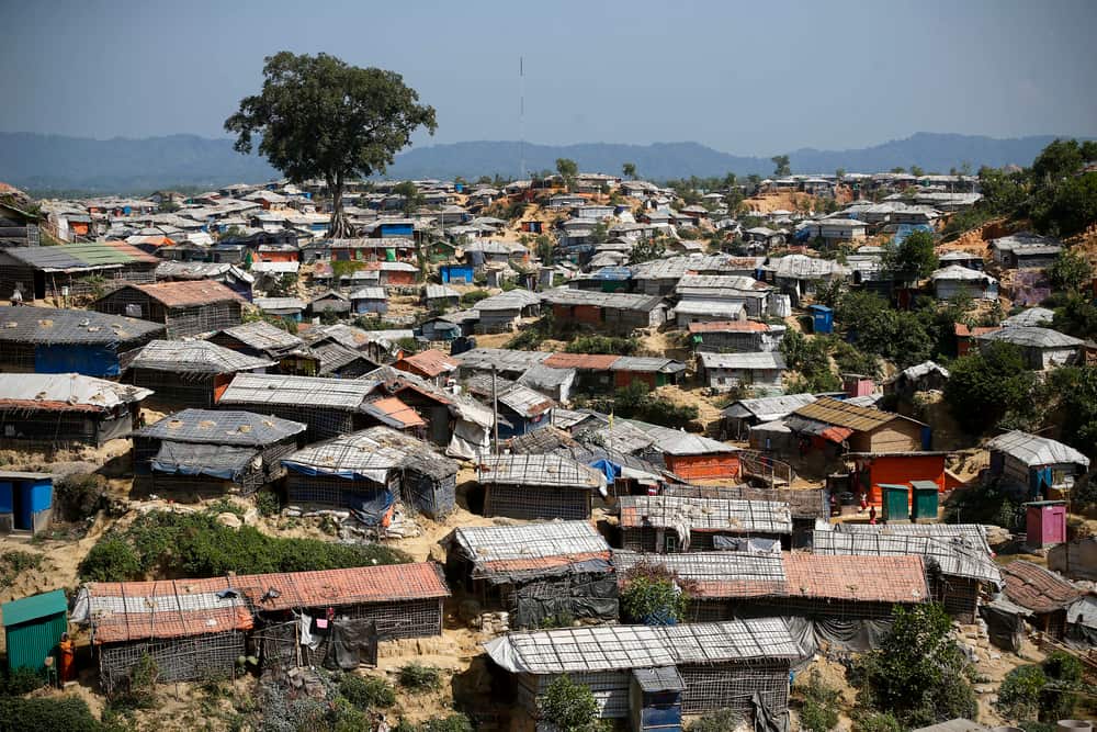 A view of the refugee mega-camp in Cox’s Bazar. 