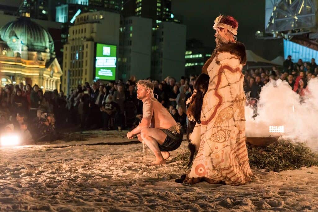 Carolyn Briggs in Federation Square, Melbourne. 