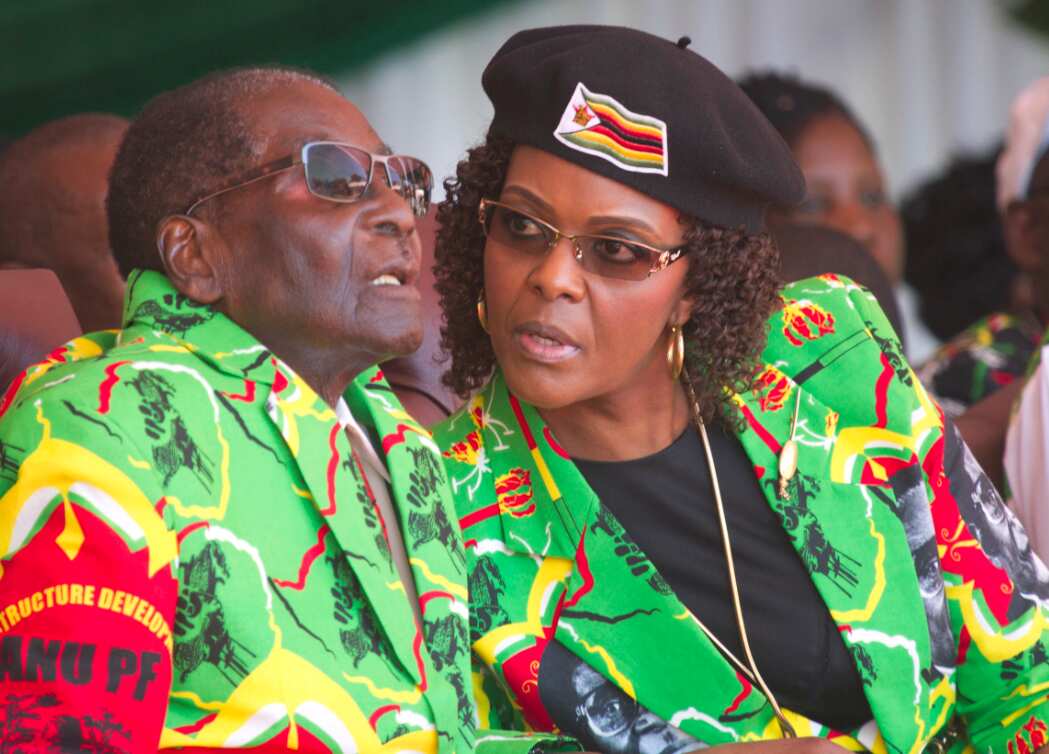 Zimbabwean President Robert Mugabe, left, and his wife Grace.