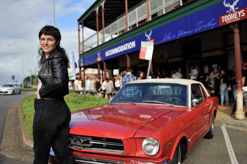 This year has seen female entrants in Mulletfest for the first time. Michelle "Darlzy" Gearin took out the overall prize.