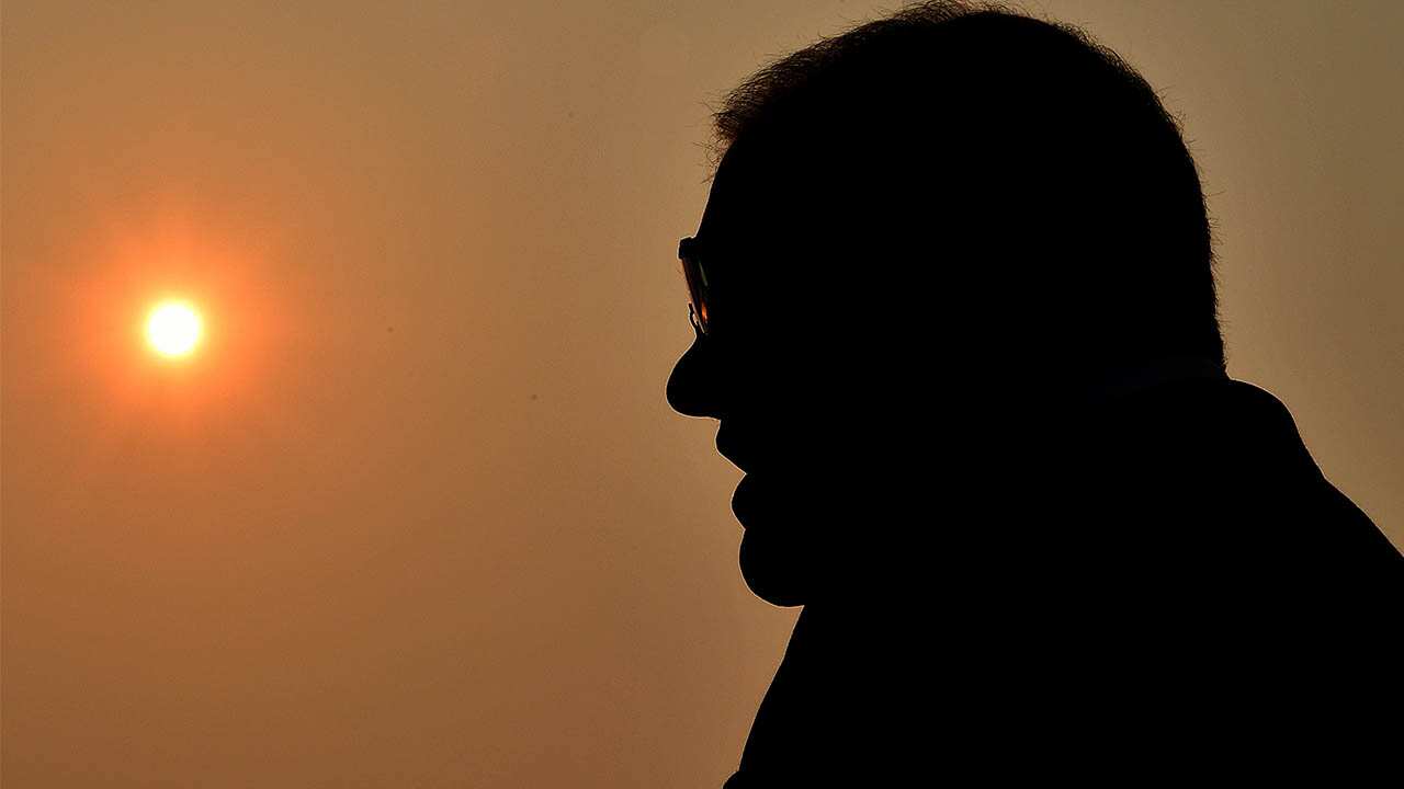 Australian Prime Minister Scott Morrison addresses the media at Kirribilli House.