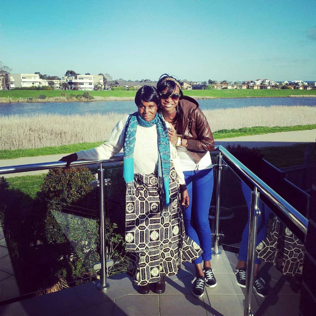 Mwai Kumwenda and mother