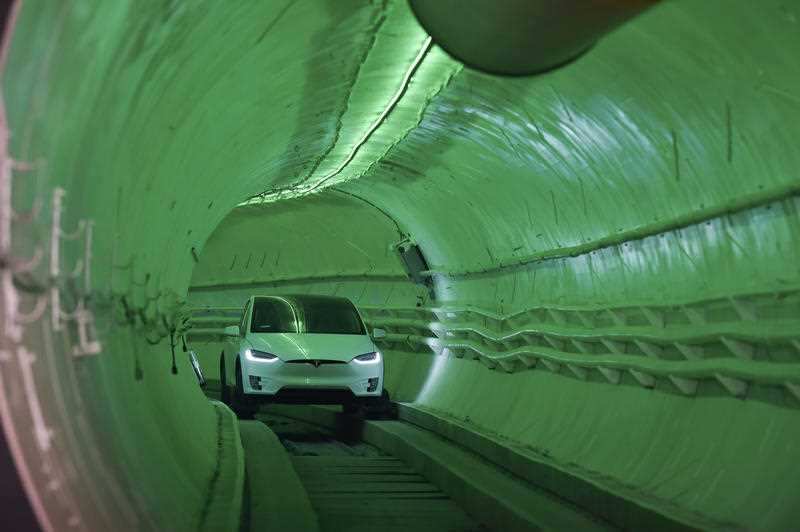 The sample tunnel is part of Musk's vision to have an underground network that cars can beat the LA congestion.
