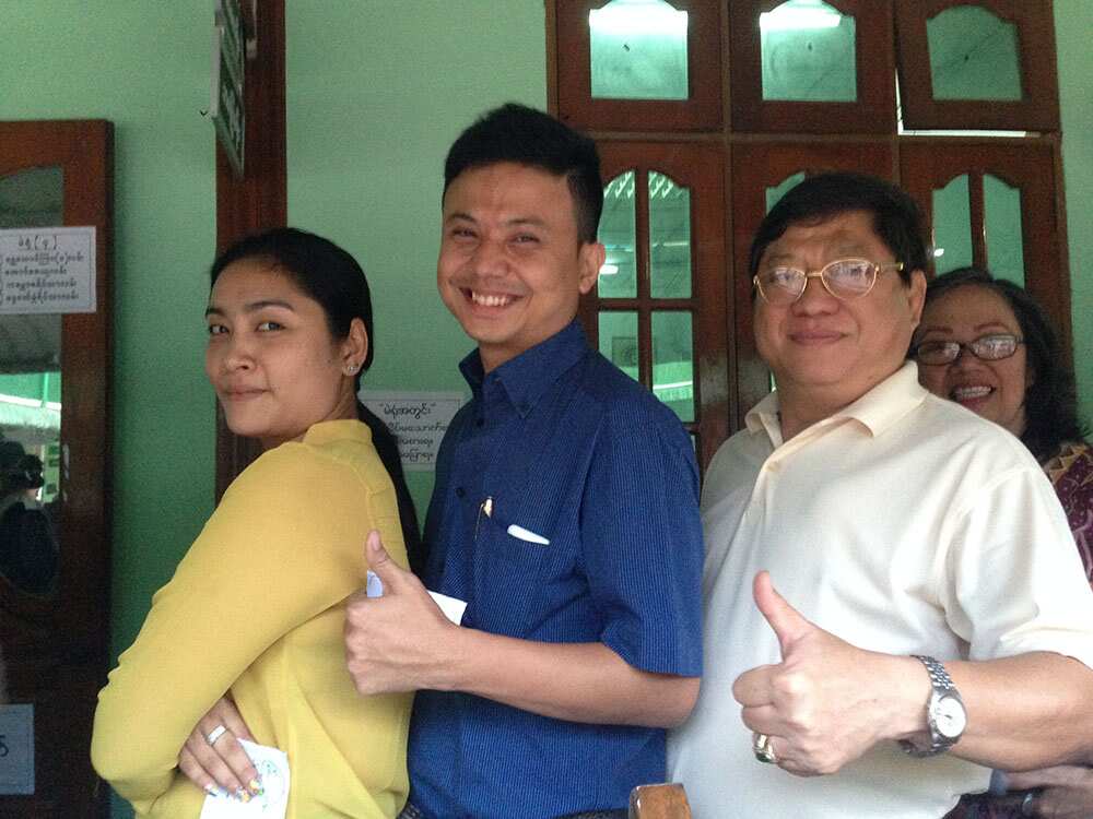 Family vote in Myanmar