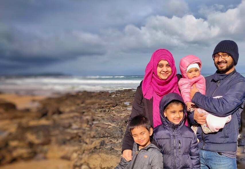 Mysha Islam and her family.