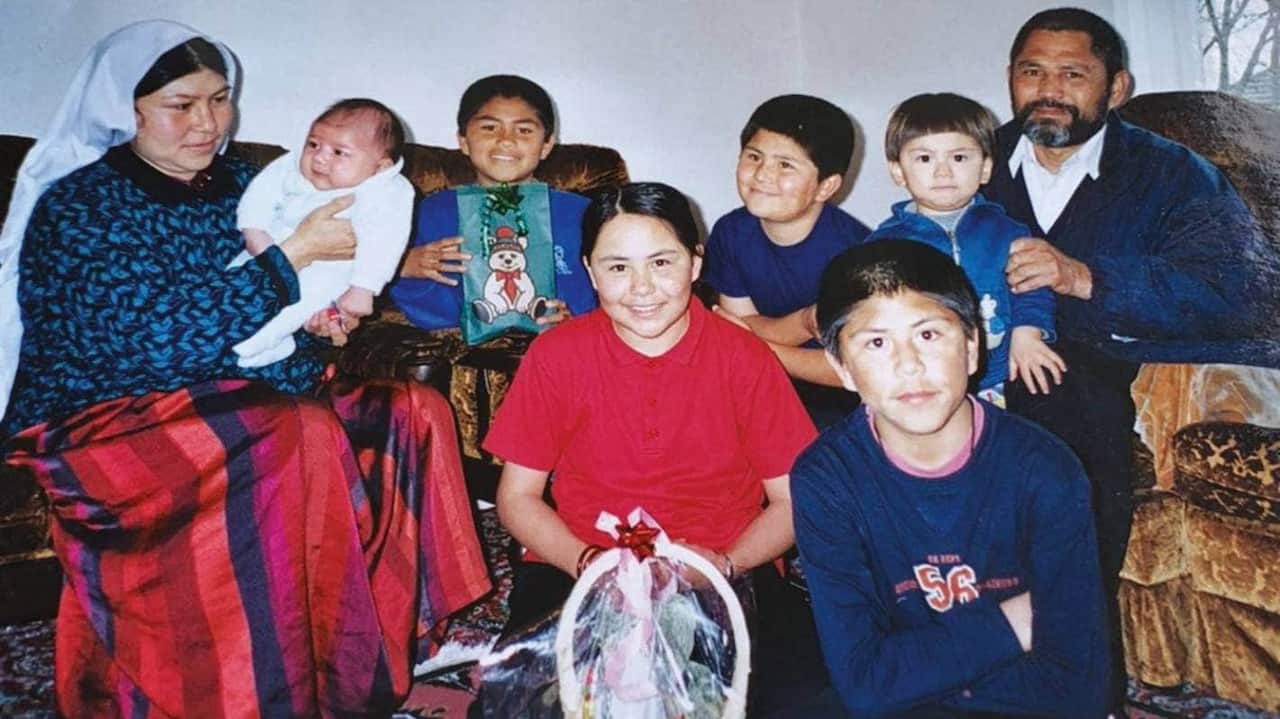 The Nazari family soon after arriving in Auckland in the wake of the Tampa affair.