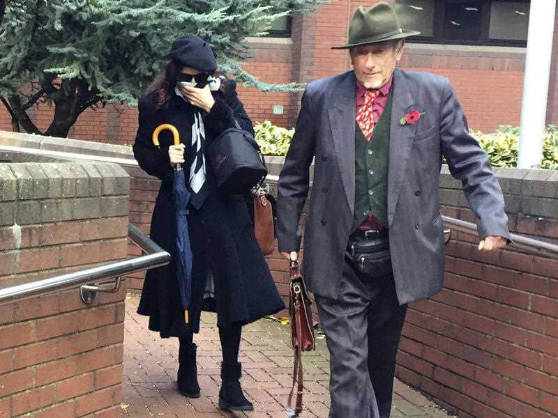 Convicted neo-Nazi 38-year old Claudia Patatas, leaving Birmingham Crown Court on Monday.