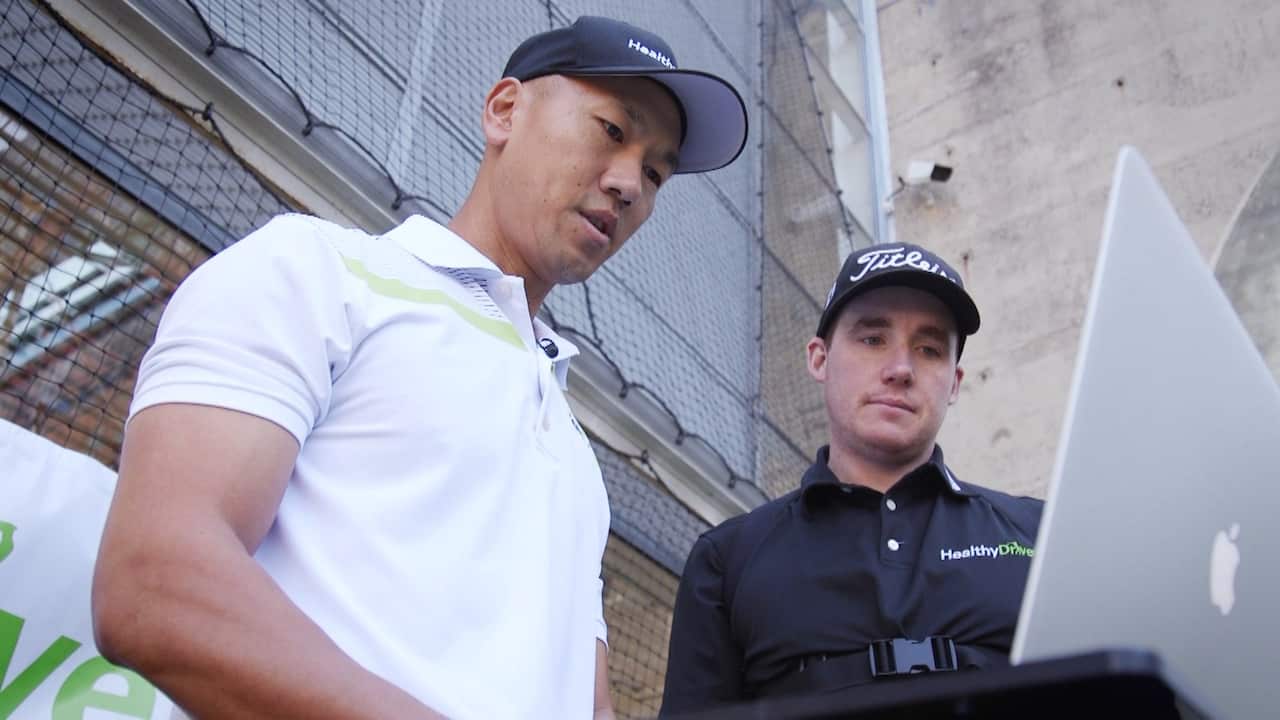 HT's client Chris wears Healthy Drive's sportswear when playing in golf tournaments.