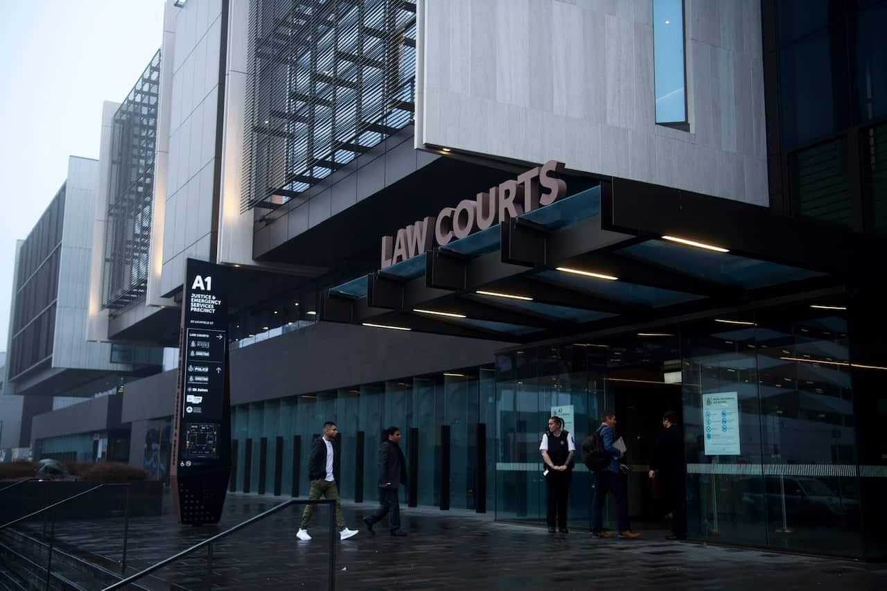 The courthouse where the suspect in the mosque attacks entered a not-guilty plea via video link in Christchurch, New Zealand.