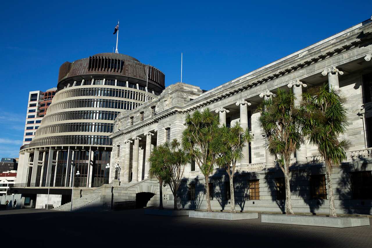 The seat New Zealand’s executive branch, commonly known as "the Beehive," in Wellington. Prime Minister Jacinda Ardern's government is moving away from more traditional metrics like productivity and economic growth by requiring new spending to fit one of 