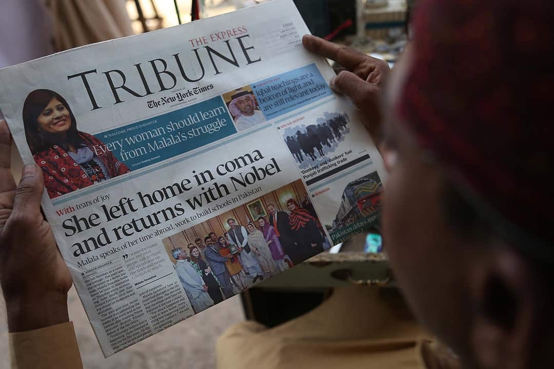 Malala’s Pakistan visit made front page news.