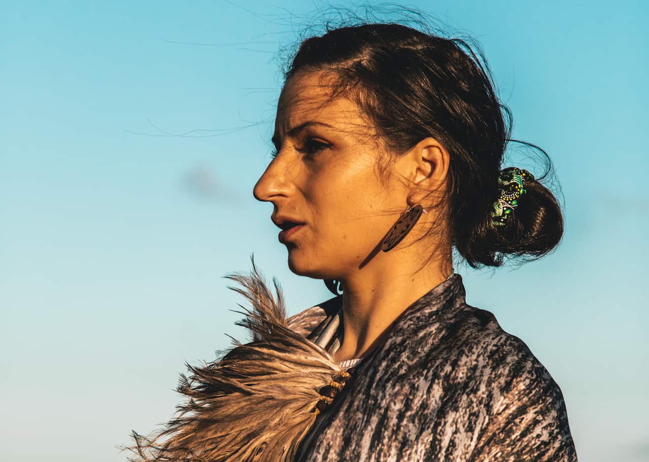 First Nations fashion designer Corina Muir.