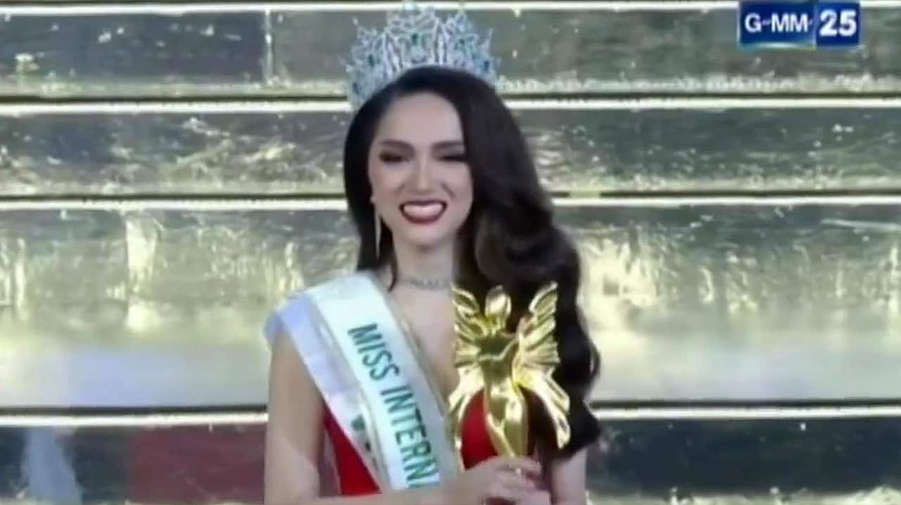 Nguyen Huong Giang crowned 'Miss International Queen'.