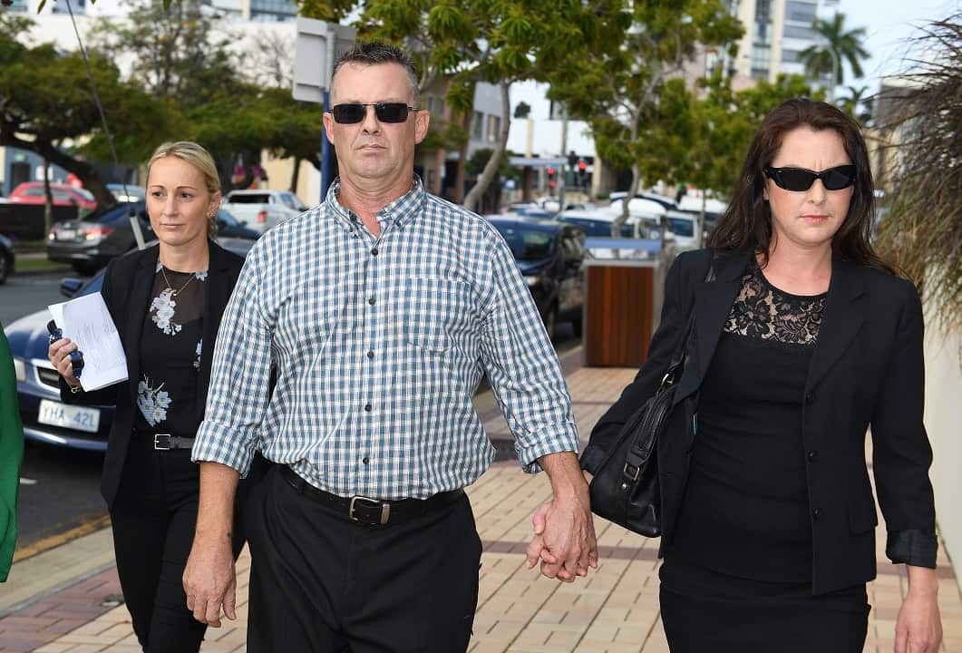 Control room operator Nigel Irwin (left) is seen leaving the Magistrates Court at Southport.