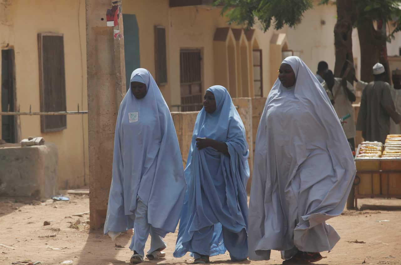 Muslim woman walk on a street in Katsina, Nigeria (FILE).