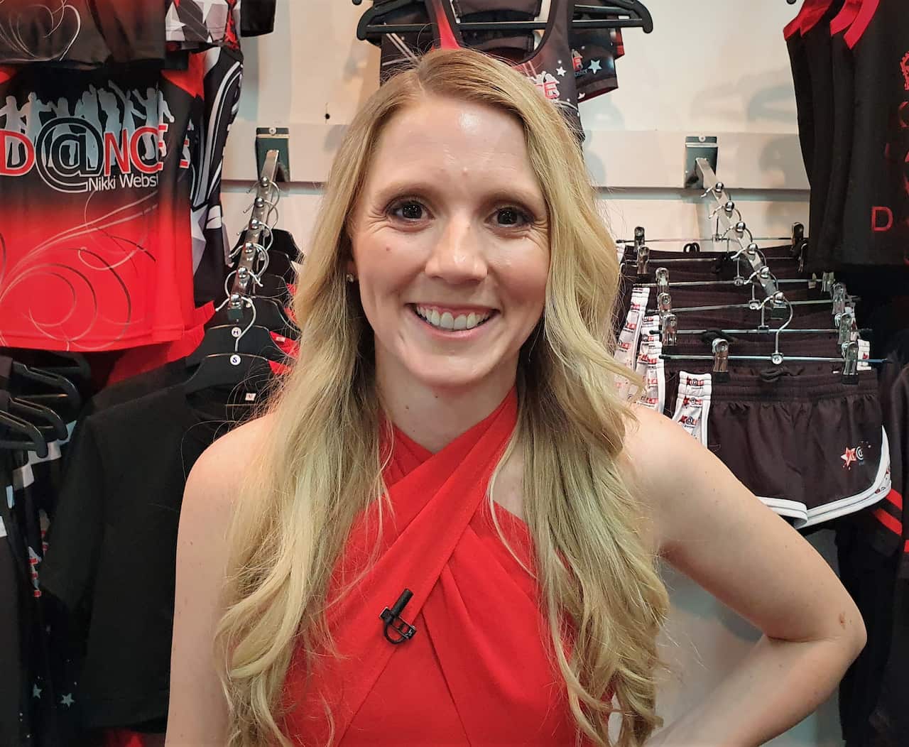 Performer Nikki Webster at her Sydney studio.