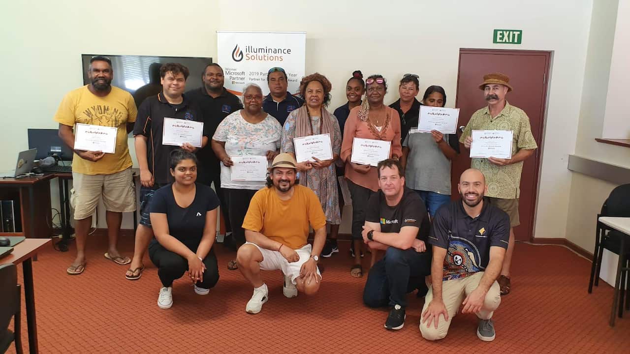 Nilesh's company delivered IT training to traditional owner groups in Western Australia.