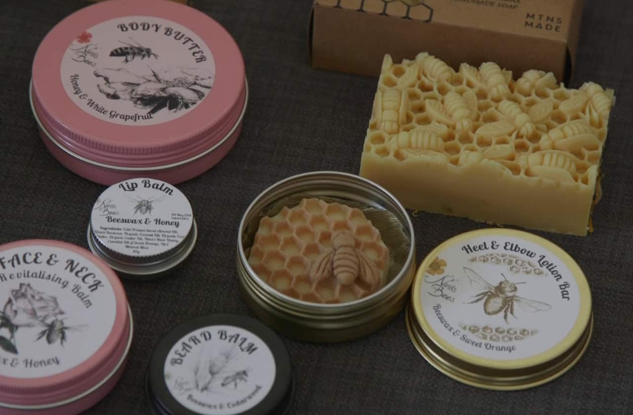 Nina's skincare range includes soaps, balms and more. 