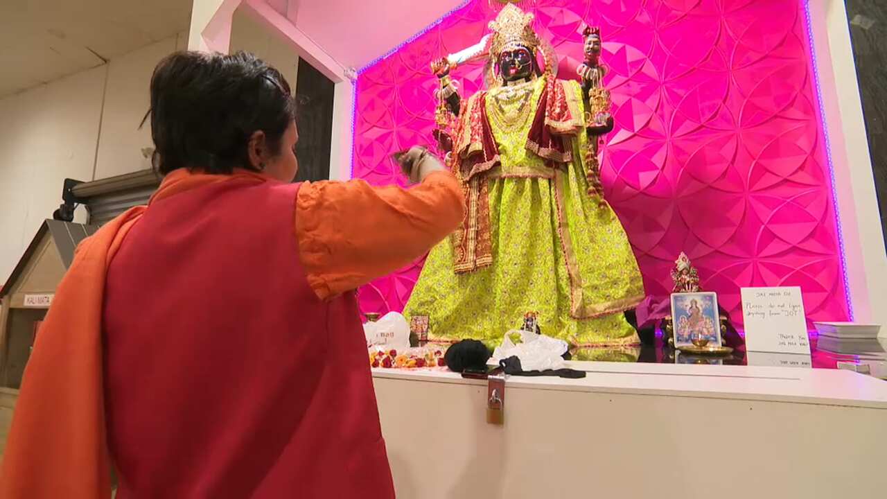 Bhawna at the Kali Mata Mandir temple