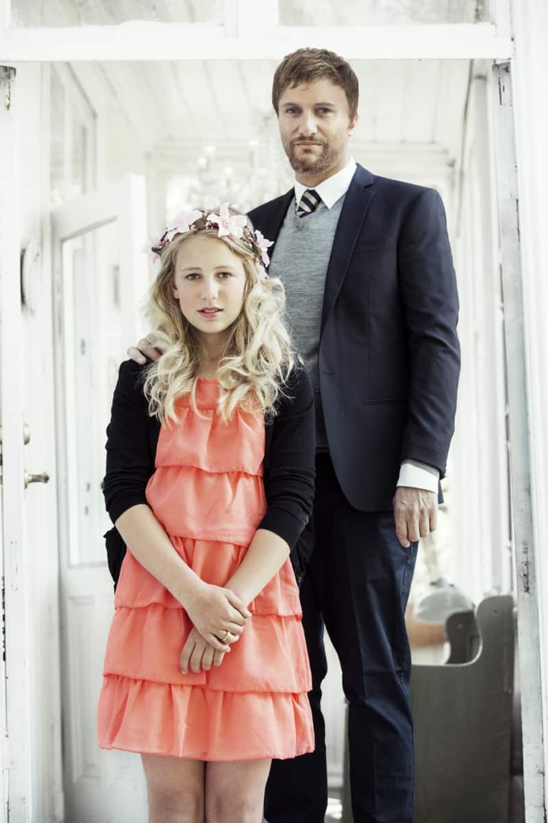 Thea, 12, and her fiance, Geir, 37. 