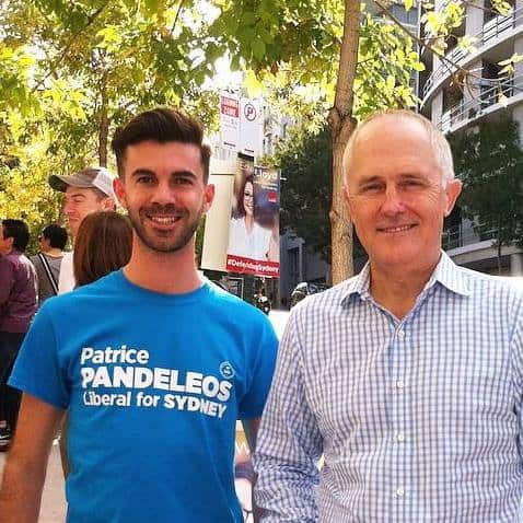Geoffrey Winters with Malcolm Turnbull