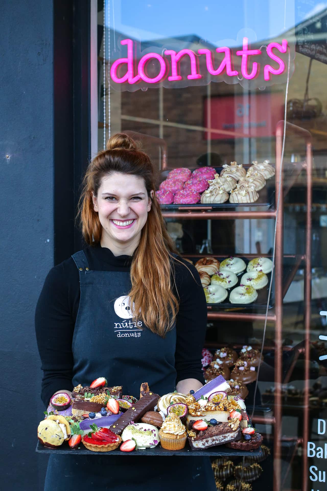 Sina Klug outside her doughnut buisness in Sydney.