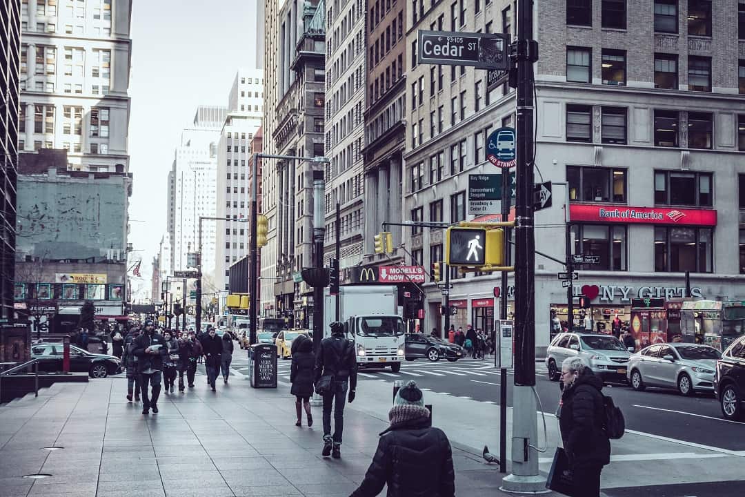 Streets and traffic of Lower Manhattan