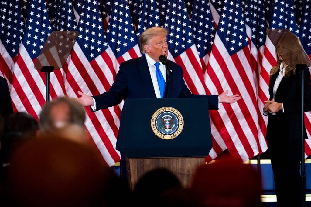 President Donald J. Trump on the morning after the 2020 presidential election. 