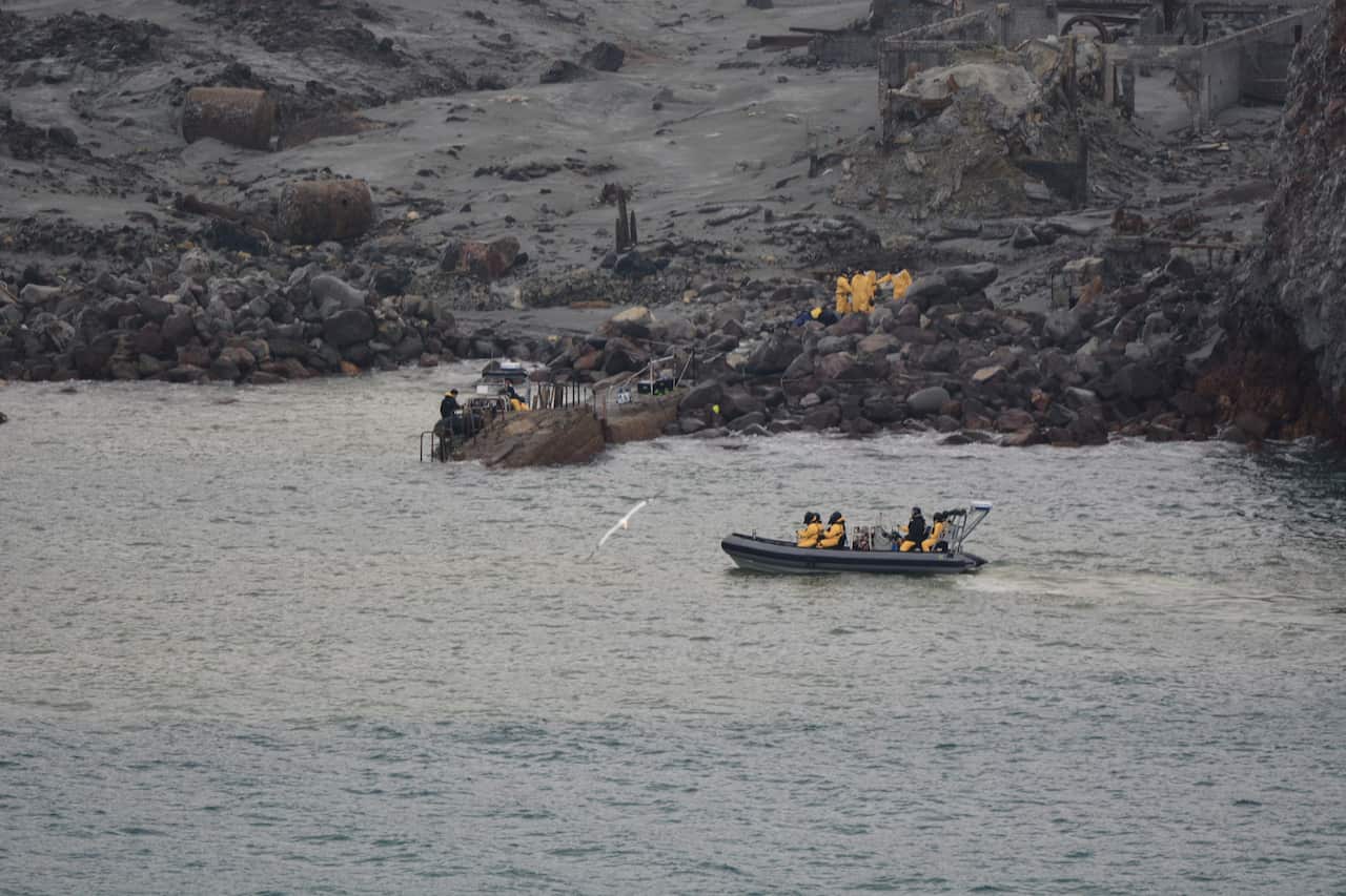 Friday's search operation as conditions allowed a rescue team onto White Island.