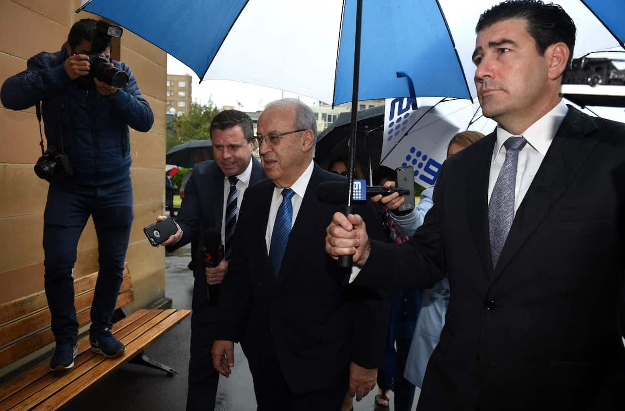 Former NSW Labor minister Eddie Obeid arrives at the NSW Supreme Court in Darlinghurst, Sydney, Thursday, Dec. 15, 2016. 
