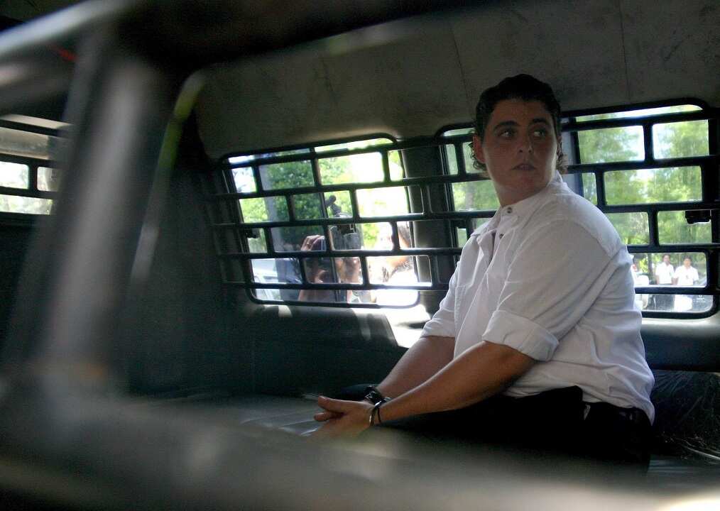 Renae Lawrence is taken to Kerobokan Jail after her trial in 2005.