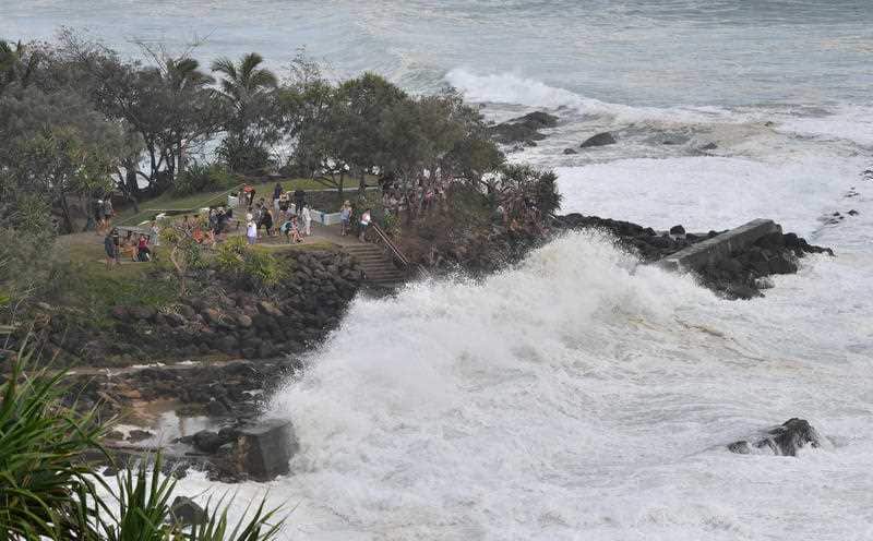While the cyclone is moving away, Queenslanders are being warned that dangerous surf conditions remain.