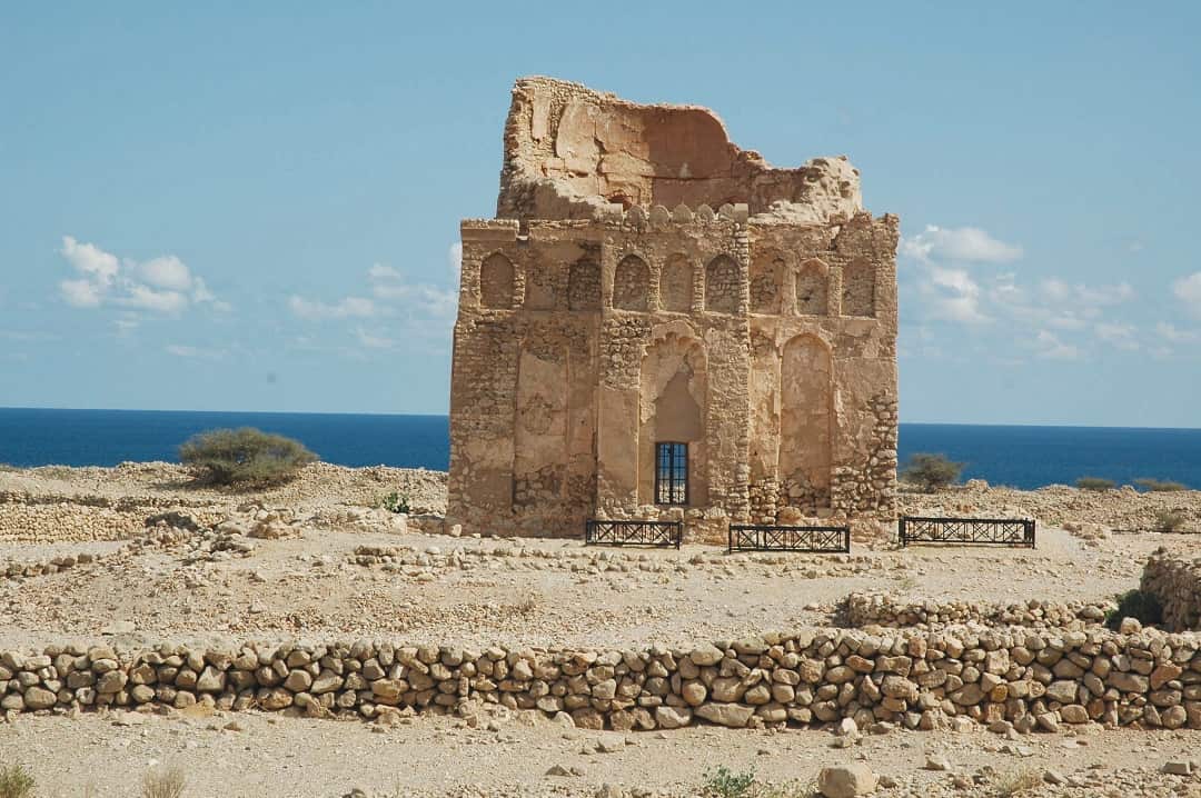 The Bibi Maryam Mausoleum in the ancient city of Qalhat, Oman.