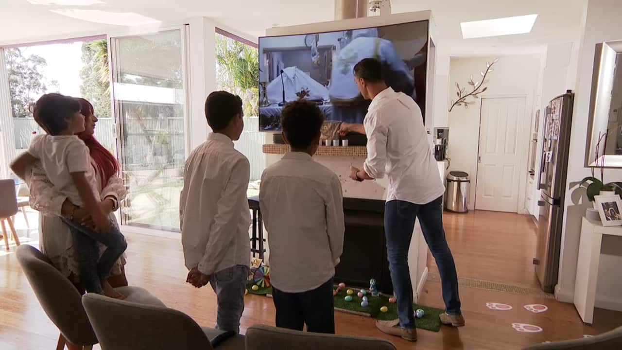 Francois and Justina David along with their three children were forced to mark Orthodox Easter at home