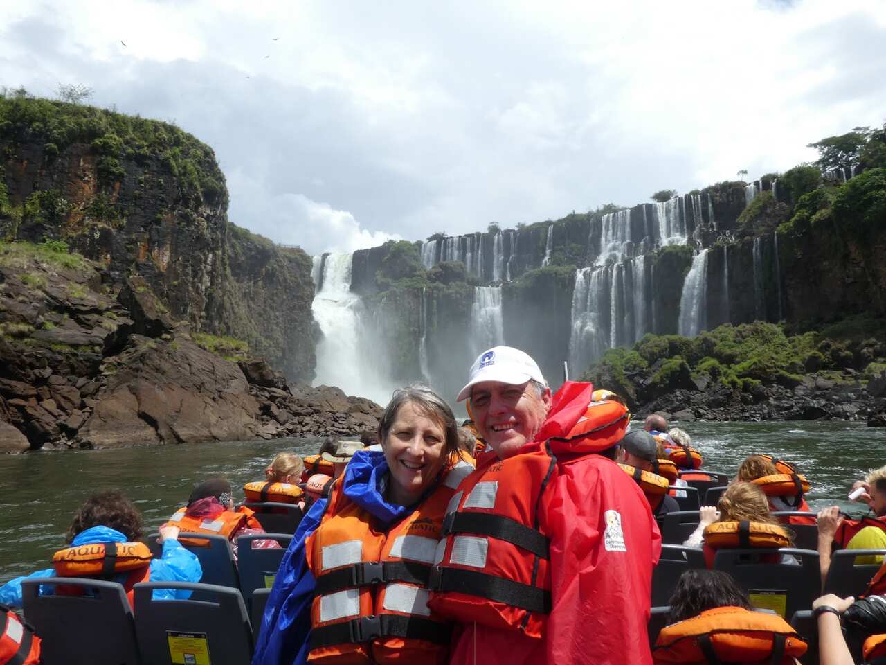 Mr and Mrs Brown at Iguazu falls, only a few days before they boarded the cruise.