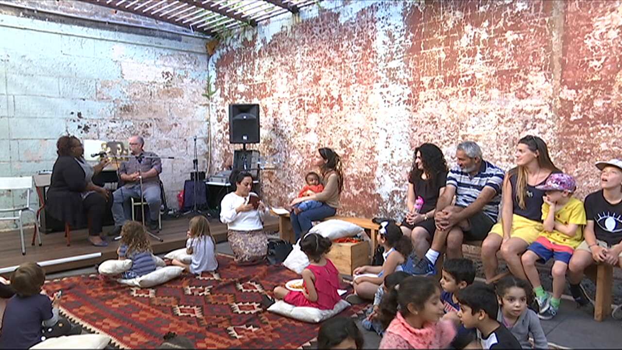 Storytime at Newcastle's Welcome Day
