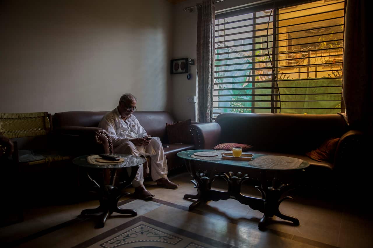 Mohammed Ismail, father of the activist  Gulalai, at their home in Islamabad, Pakistan, July 17, 2019. (Saiyna Bashir/The New York Times)