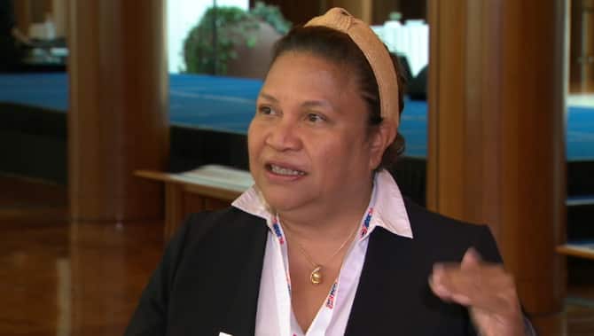 Senior of the Palau National Congress Jerrlyn Uduch Sengebau.
