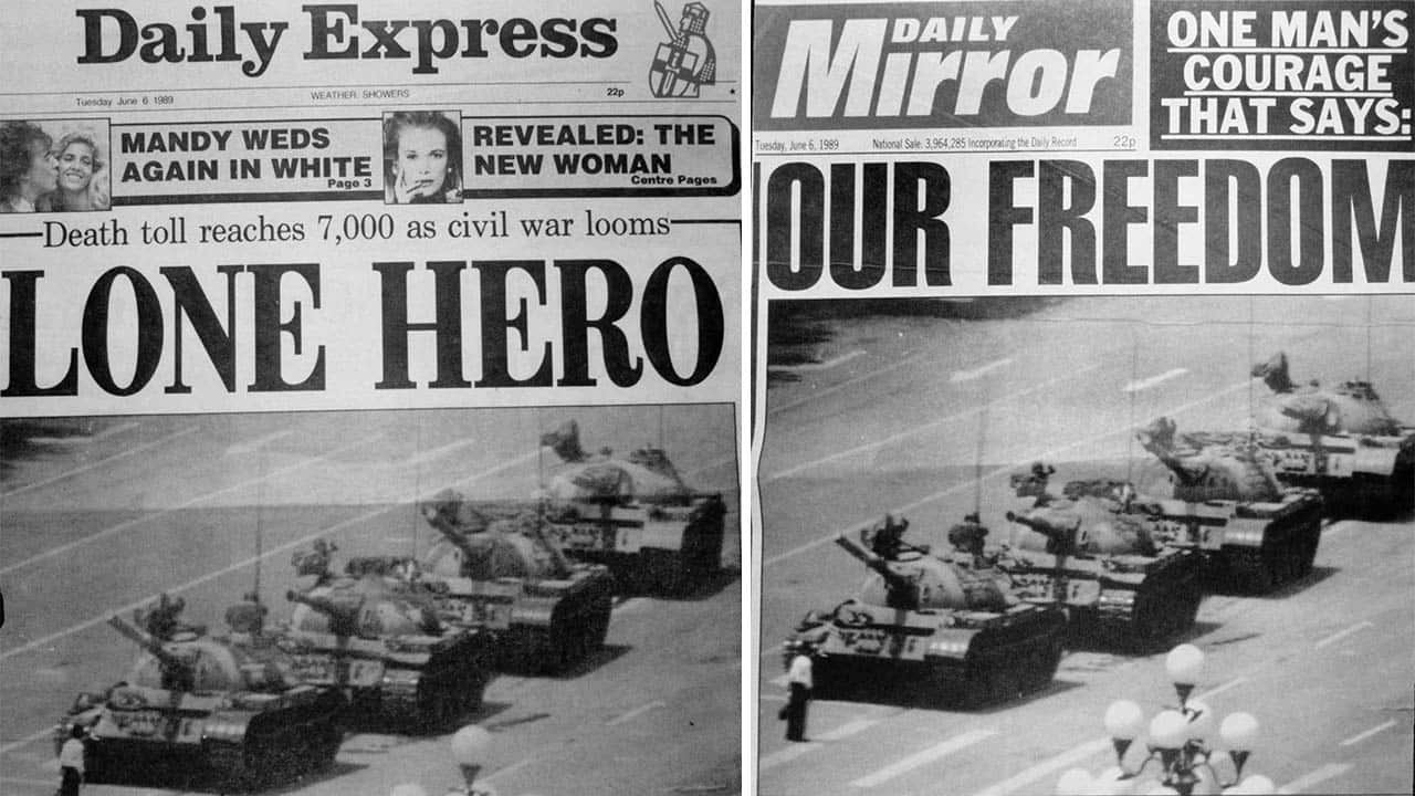 The astounding image was splashed across front pages the next day.