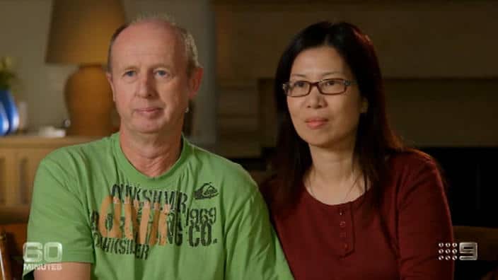 David John Farnell and his wife Wendy, parents of abandoned surrogate baby, Gammy, speaking with Channel Nine (Nine Network) 