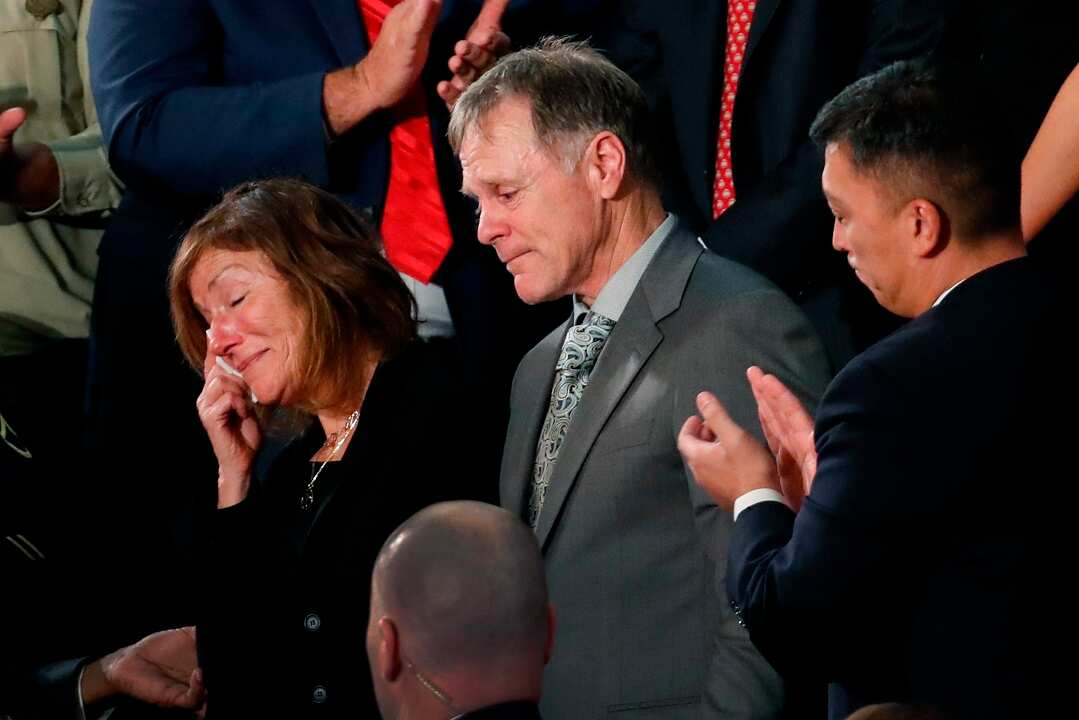 Fred and Cindy Warmbier were recognised by President Trump in his first State of the Union address.