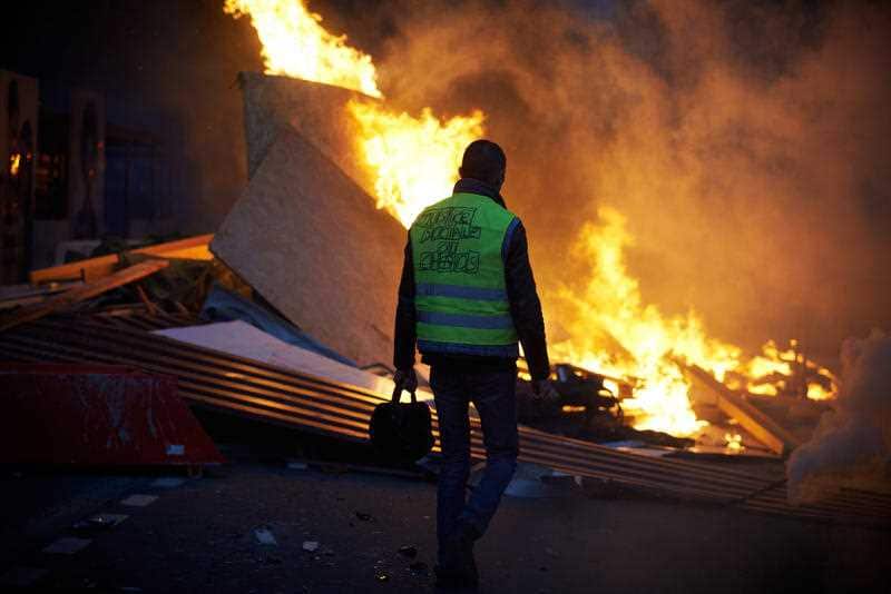 Protesters called 'Gilets jaunes' (yellow vests) protest for the third time in three weeks. 